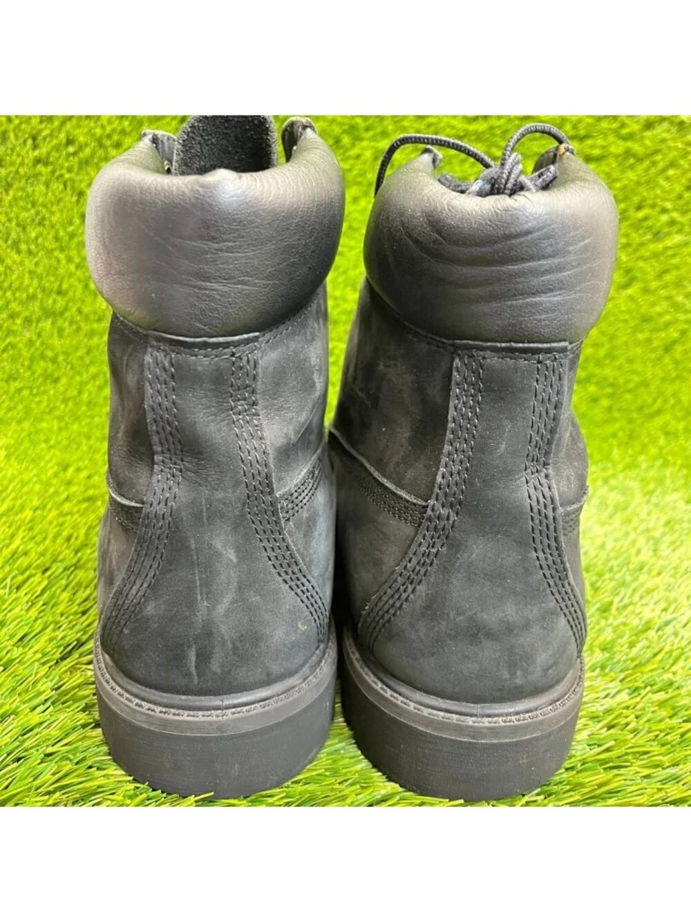 Timberland 6-Inch Premium Mens Size 11 Black Outdoor Waterproof Nubuck Boots